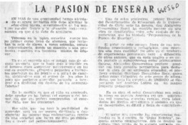 La pasión de enseñar