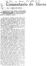 Comentario de libros