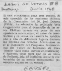 Una guggenheim para José Donoso.