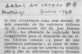 Una guggenheim para José Donoso.