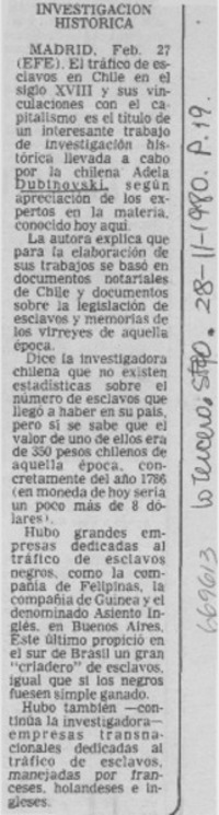 Investigación histórica.