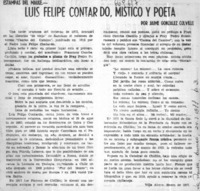 Luis Felipe Contardo, místico y poeta