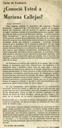 Conoció usted a Mariana Callejas?