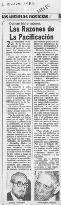 Las razones de la pacificación.