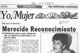 Merecido reconocimiento.