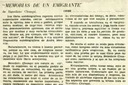 Memorias de un emigrante