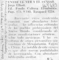 Entre el ver y el pensar.