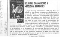 Religión, chamanismo y mitología mapuches