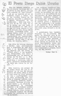 El poeta Diego Dublé Urrutia