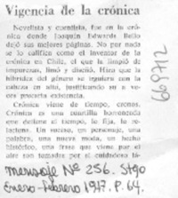 Vigencia de la crónica