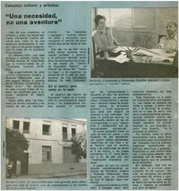 Una necesidad, no una aventura"