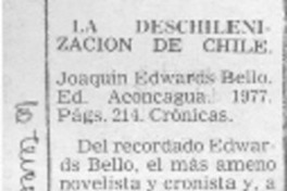 La deschilenización de Chile