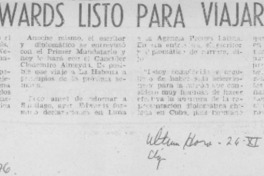 Jorge Edwards listo para viajar a Cuba.