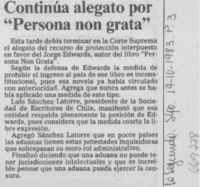 Continúa alegato por "Persona non grata".