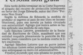 Continúa alegato por "Persona non grata".