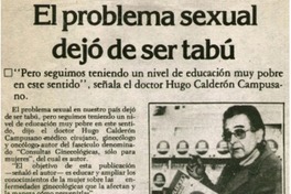 El problema sexual dejó de ser tabú.