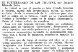 El subterráneo de los jesuitas.