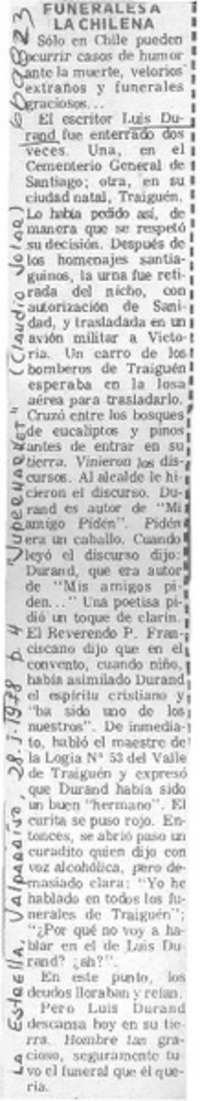 Funerales a la chilena