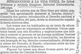 Introducción a la vida cívica