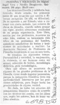Persona y sociedad