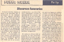 Discursos funerarios