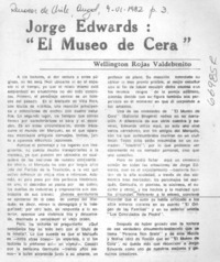 Jorge Edwards, "El museo de cera"
