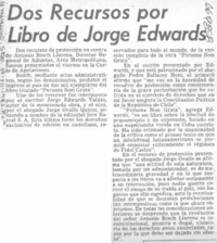 Dos recursos por libro de Jorge Edwards.