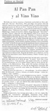 Al pan pan y al vino vino