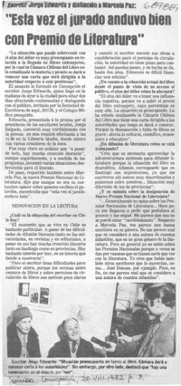 Esta vez el jurado anduvo bien con Premio de Literatura".