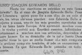 Murió Joaquín Edwards Bello.