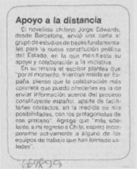 Apoyo a la distancia.