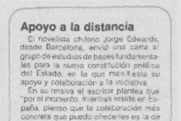 Apoyo a la distancia.