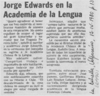 Jorge Edwards en la Academia de la Lengua.