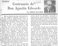 Centenario de Don Agustìn Edwards