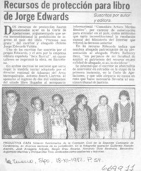 Recursos de protección para libro de Jorge Edwards.
