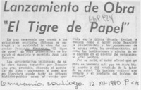 Lanzamiento de obra "El tigre de papel".