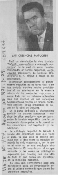 Las Creencias mapuches.