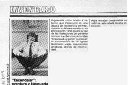 "Escandalar", aventura y búsqueda.