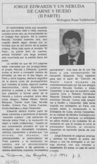 Jorge Edwards y un Neruda de carne y hueso