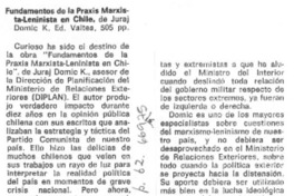 Fundamentos de la praxis Marxista-Leninista en Chile