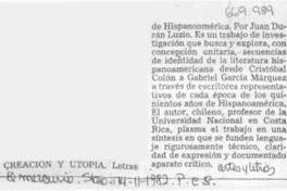 Creación y utopía.