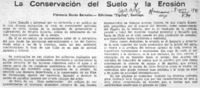 La Conservación del suelo y la erosión.