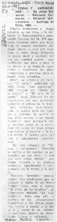 "Temas y variaciones"