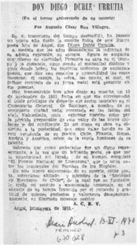 Don Diego Dublé Urrutia