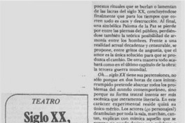 Siglo XX, cambalache