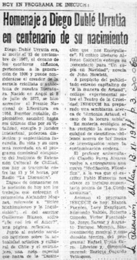 Homenaje a Diego Dublé Urrutia en centenario de su nacimiento.
