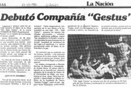 Debutó compañía "Gestus".
