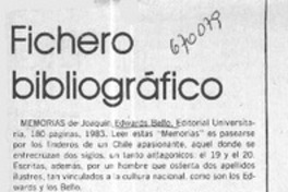 Fichero bibliográfico