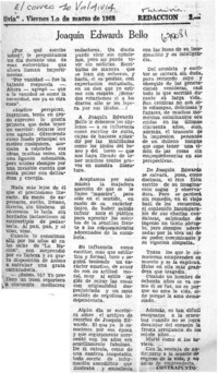 Joaquín Edwards Bello.