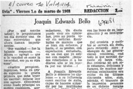 Joaquín Edwards Bello.